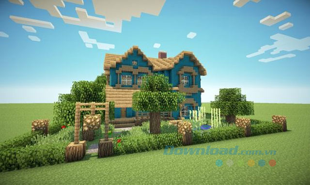 Game Minecraft mô hình ngôi nhà đẹp