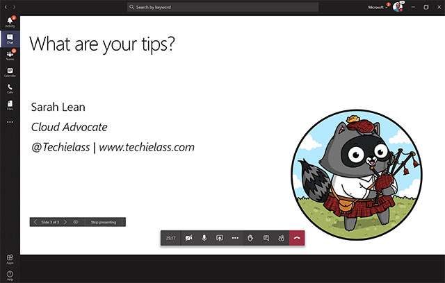 Cách trình chiếu PowerPoint trong Microsoft Teams mà vẫn hiện khung chat