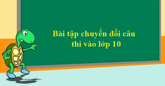 Bài tập chuyển đổi câu tiếng Anh thi vào lớp 10 Trường THPT Nguyễn