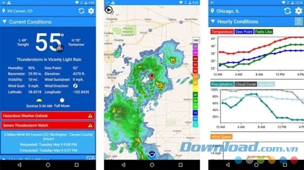 ứng dụng thời tiết tốt nhất trên CH Play