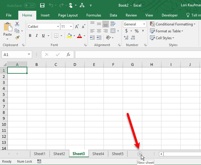 Làm việc với bảng tính Sheet trong Excel 2016