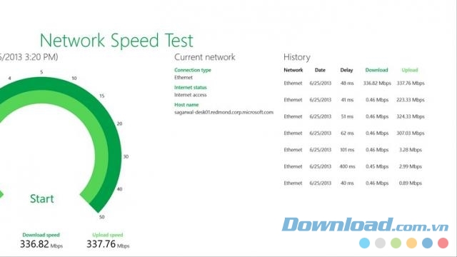 Network Speed Test cho Windows
