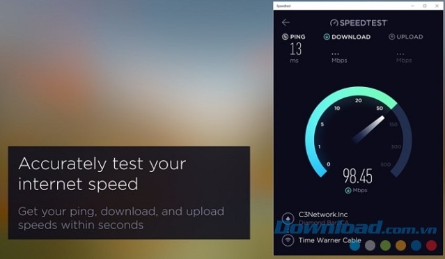 Speedtest cho Windows 10