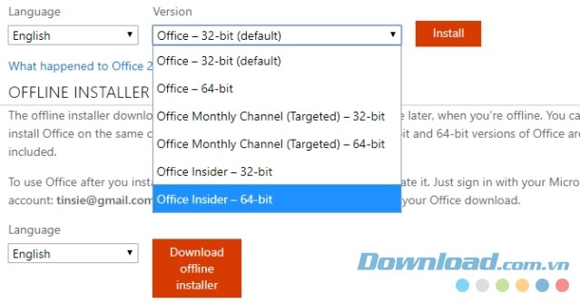 Bản cài offline Microsoft Office 2019