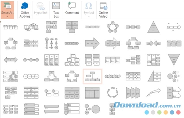 PowerPoint Online có SmartArt hạn chế