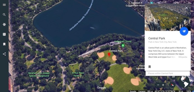 Hướng dẫn sử dụng Google Earth trên trình duyệt
