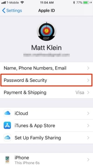 Đặt mật khẩu trên iphone