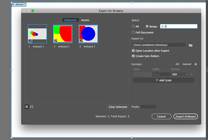 Adobe Illustrator lưu các bảng vẽ dưới dạng pdf.
