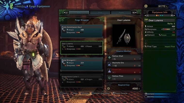 Monster Hunter World có hệ thống nâng cấp phong phú