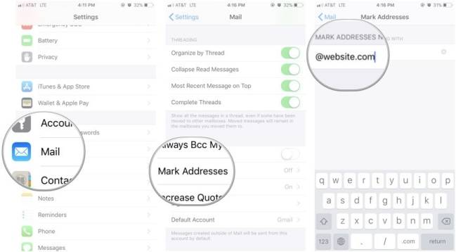 Cách đánh dấu địa chỉ email muốn gửi trên Mail App