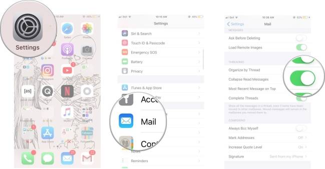 Cách thu bớt tin nhắn đã đọc trong Mail app trên iPhone