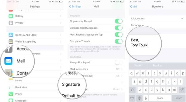 Cách đặt chữ ký email trong Mail App