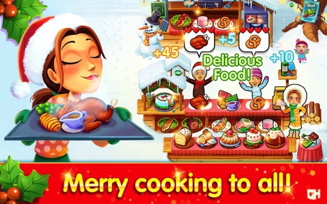 Giúp Emily quản lý nhà hàng ăn uống vào dịp Giáng Sinh trong game 