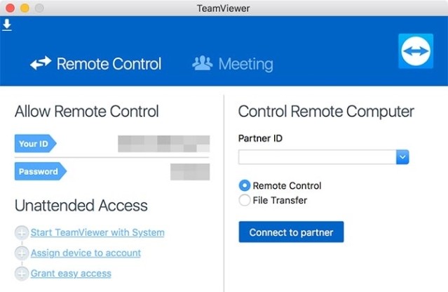 Chia sẻ màn hình máy Mac bằng Teamviewer