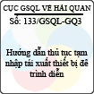 Công văn 133/GSQL-GQ3