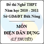 Đề thi nghề THPT tỉnh Đăk Nông năm 2010 - Lý thuyết