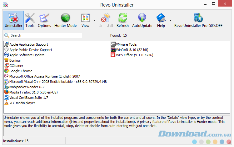 Gỡ bỏ phần mềm bằng Revo Uninstaller