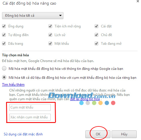 Cách đồng bộ dữ liệu trên trình duyệt Google Chrome