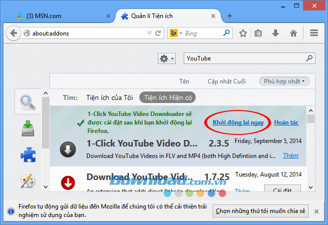 Cách tải video từ YouTube trên Firefox