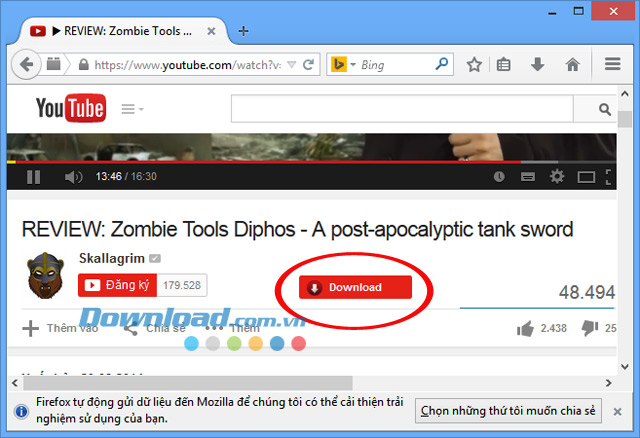 Cách tải video từ YouTube trên Firefox