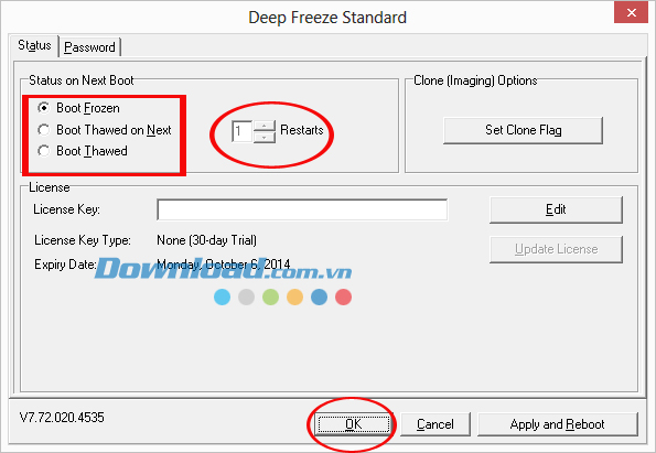 Cài đặt và sử dụng Deep Freeze để đóng băng ổ cứng