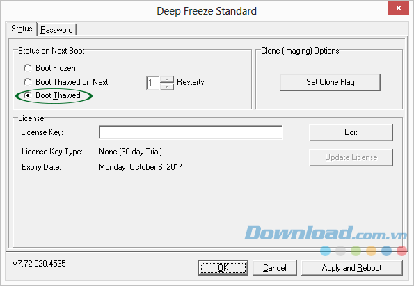 Cách gỡ bỏ phần mềm đóng băng Deep Freeze Standard