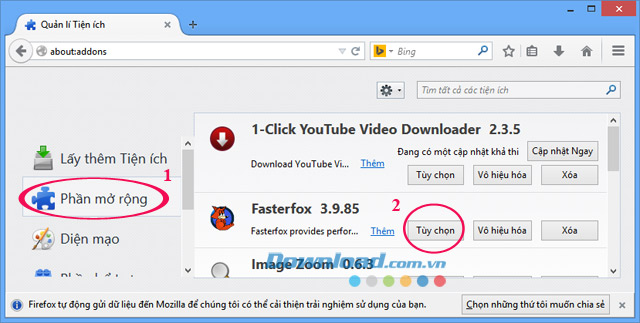 Hướng dẫn tăng tốc Firefox bằng Fasterfox