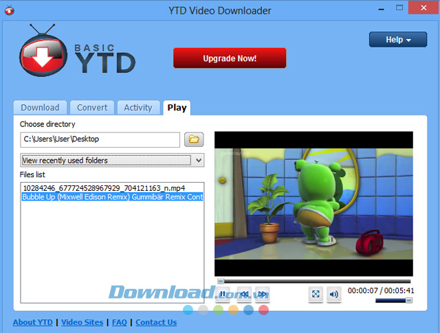 Tải video YouTube, Facebook bằng YTD Video Downloader