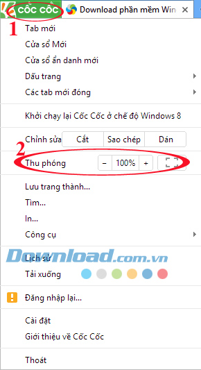 Cách thay đổi kích thước Font chữ trên trình duyệt Cốc Cốc