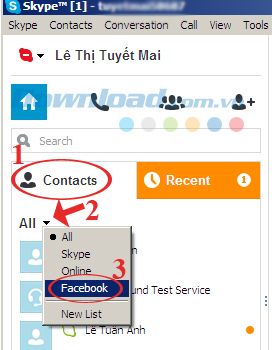 Làm sao để kết nối tài khoản Facebook với Skype?