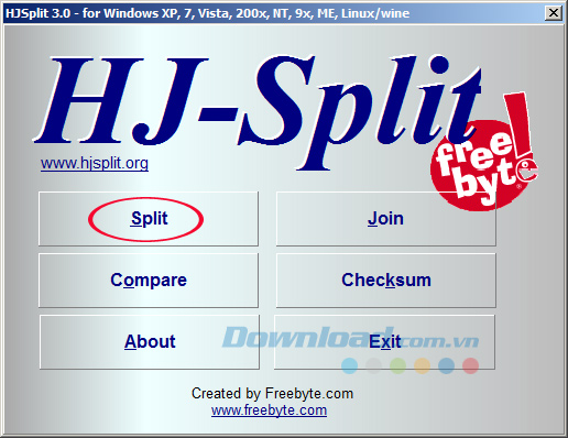 Hướng dẫn chia nhỏ và ghép file bằng HJSplit