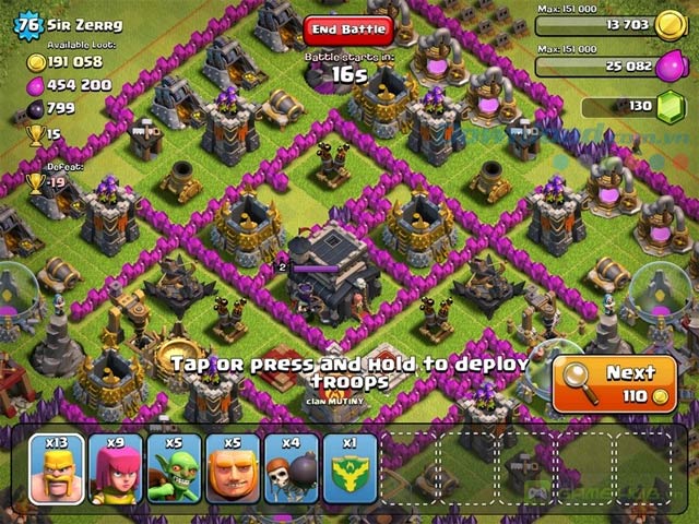 Cách kết hợp quân trong Clash of Clans