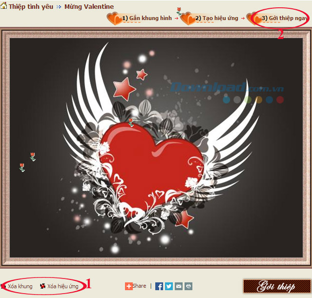 Hướng dẫn tạo thiệp Valentine trực tuyến