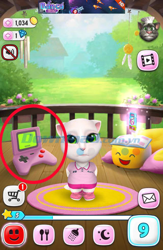 my talking angela chơi game