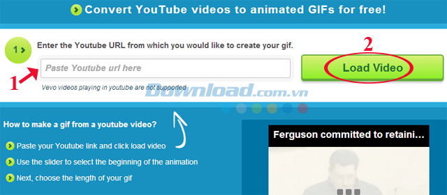 Hướng dẫn tạo ảnh GIF trực tuyến từ Video YouTube
