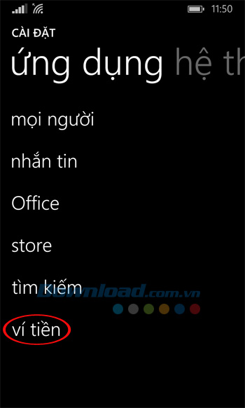 Cách thanh toán ứng dụng trên Windows Phone bằng tài khoản SIM