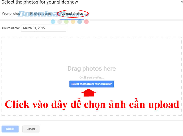 Cách làm silde ảnh trên Youtube