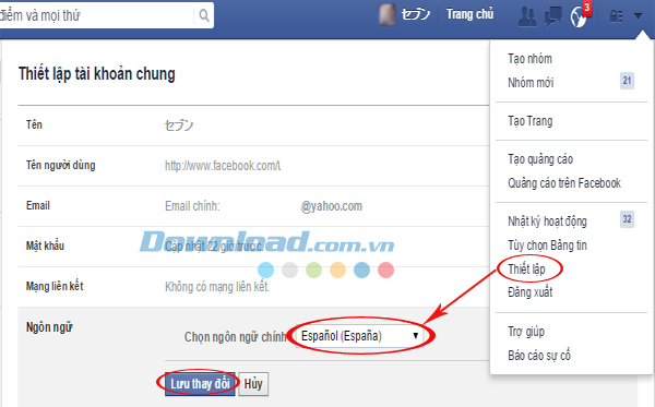 Cách đổi tên Facebook thành một chữ