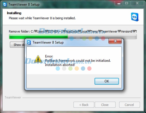 Teamviewer framework could not be initialized wake on lan using teamviewer