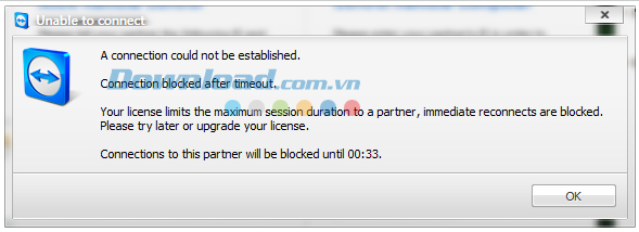 Khắc phục lỗi giới hạn thời gian đăng nhập TeamViewer hiệu quả nhất