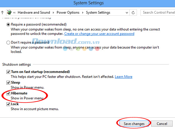 Cách bật tính năng “ngủ đông” Hibernate trên Windows 8