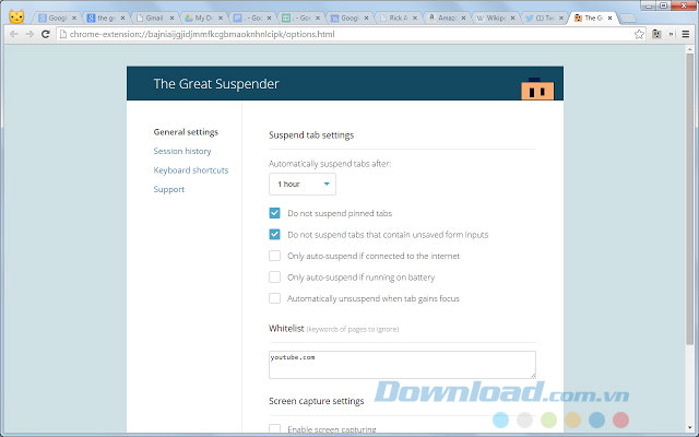 Tăng tốc Chrome với The Great Suspender