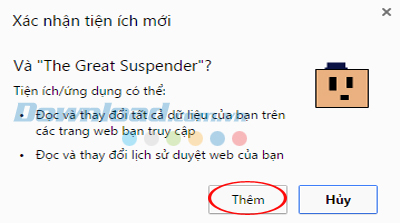 Đưa Chrome vào trạng thái "ngủ đông" bằng The Great Suspender