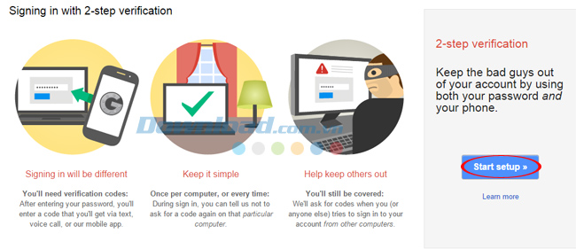 Cách tạo bảo mật 2 bước cho Google Mail