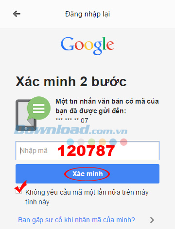 Cách tạo bảo mật 2 bước cho Google Mail