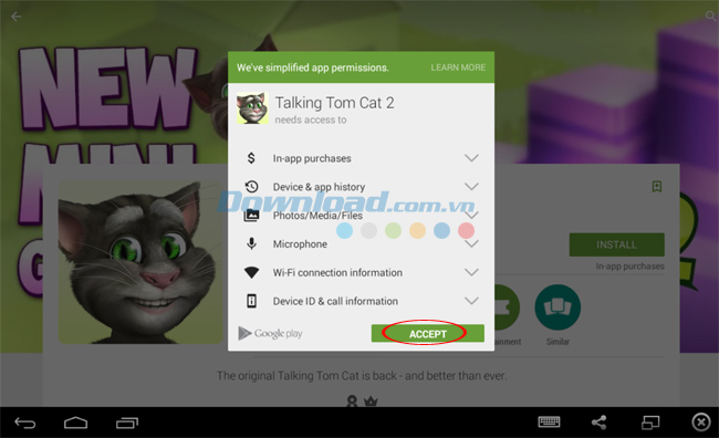 Hướng dẫn cài đặt Talking Tom 2 trên máy tính 