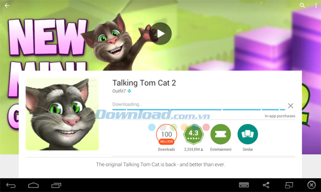 Hướng dẫn cài đặt Talking Tom 2 trên máy tính 