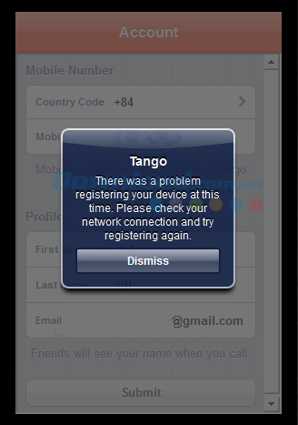 Các lỗi thường thấy ở Tango và cách xử lý