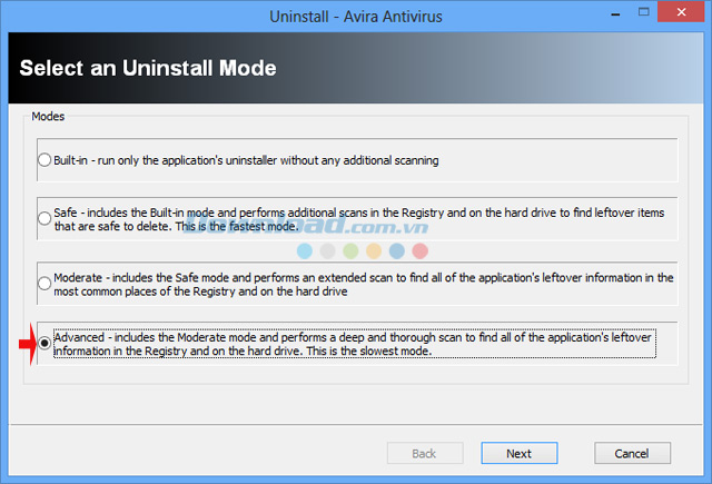 Cách gỡ bỏ phần mềm Avira Free Antivirus hoàn toàn