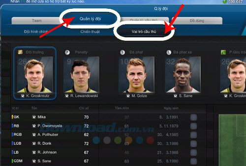 Cách thiết lập team hình và phương án vô FIFA Online 3